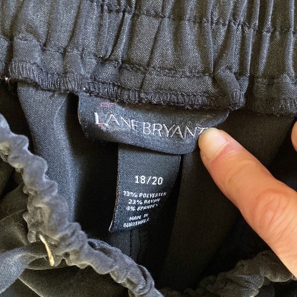 Lane Bryant Black Pull On Cropped Pants Plus Size 18/20‎ - Picture 3 of 4